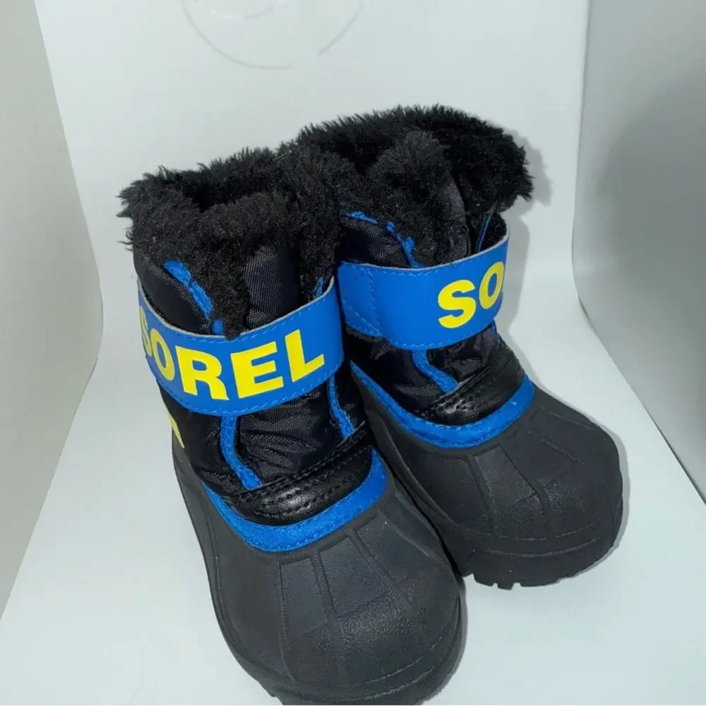 Sorel Black and Blue Winter Boots